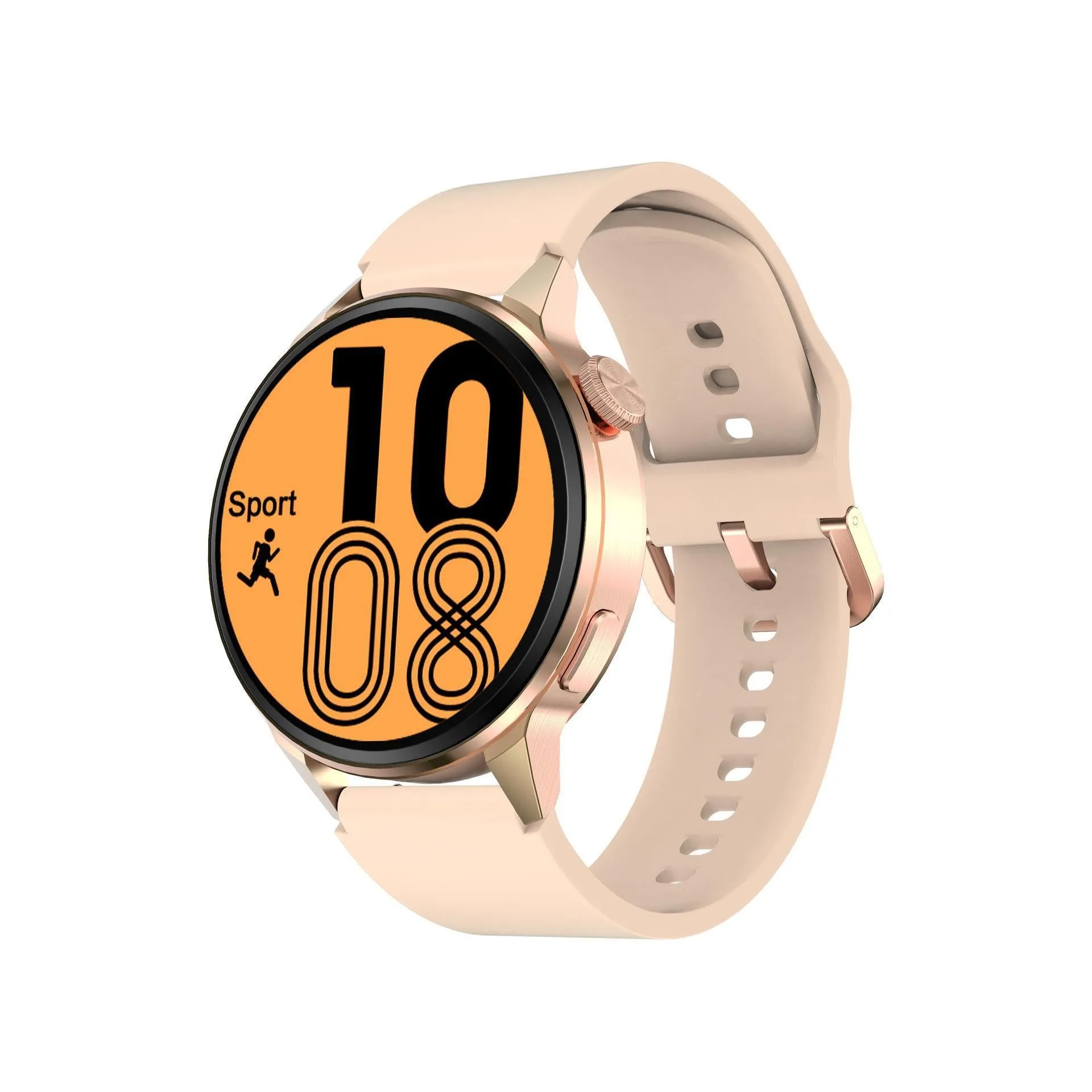 Fashionable smartwatch with Bluetooth calling and wireless charging on wrist showing 1.36-inch TFT screen
