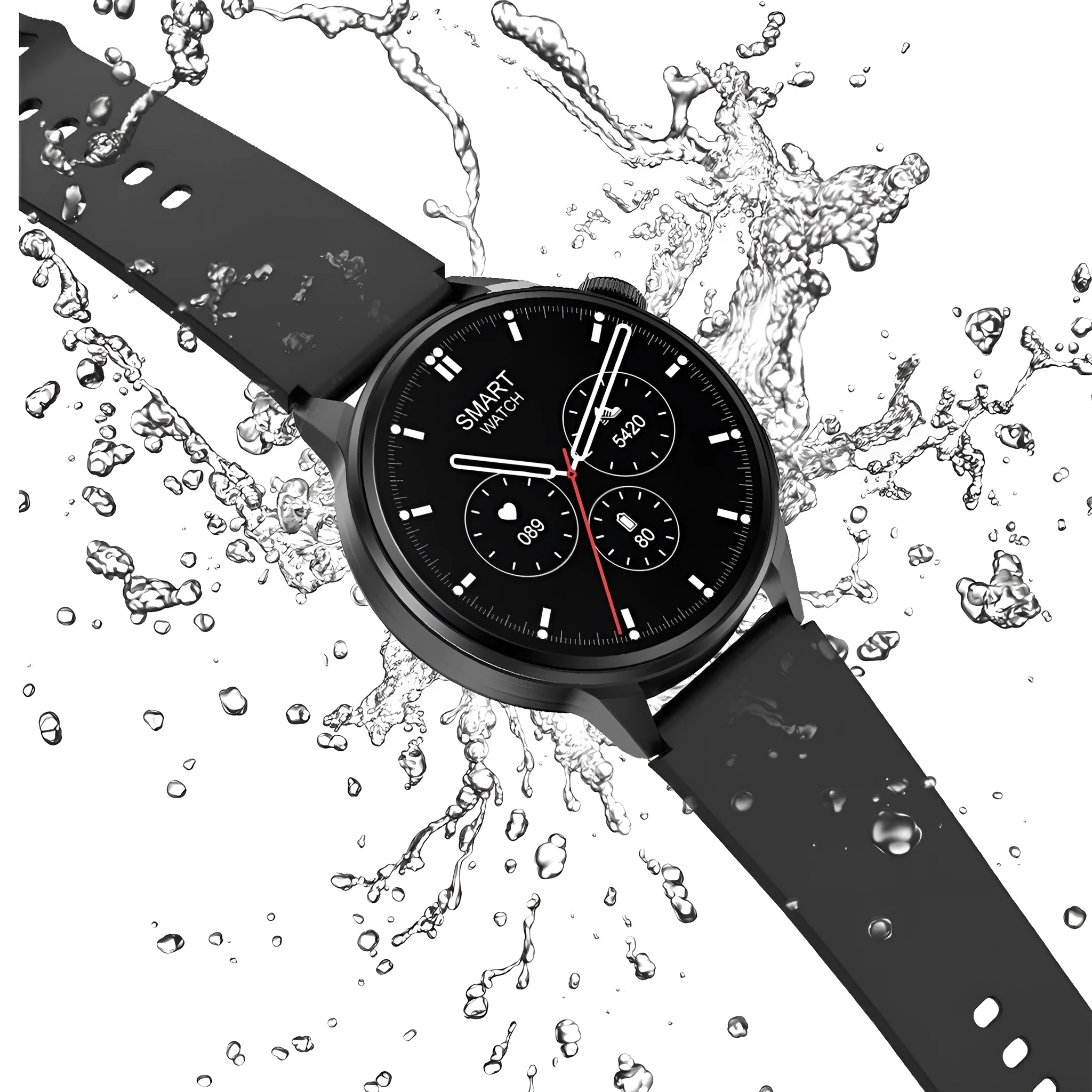 Fashionable smartwatch with Bluetooth calling and wireless charging on wrist showing 1.36-inch TFT screen