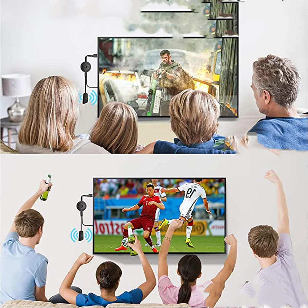 Pushbao dual-band WiFi dongle HDMI connector for TV or projector 12x90x30mm 2.4G