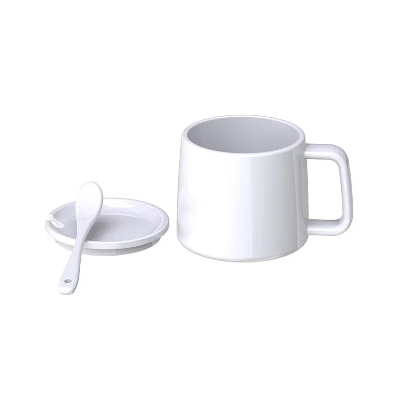 Ceramic wireless charging mug 200ml with handle on a wireless charger, models M8 and R9 available