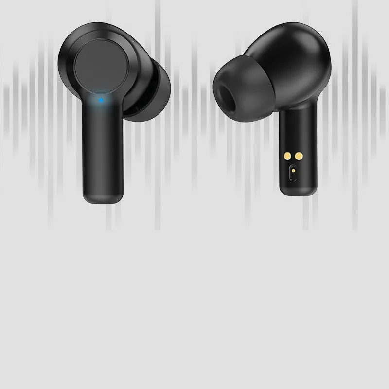 Touch Sports W20 ANC Bluetooth headphones in black, with Type-C charging case and composite membrane speaker.
