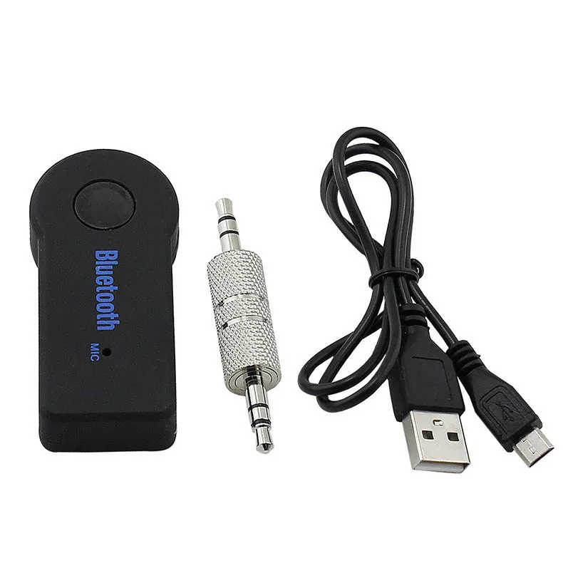 Bluetooth music receiver with 3.5mm audio plug and mini USB charging port