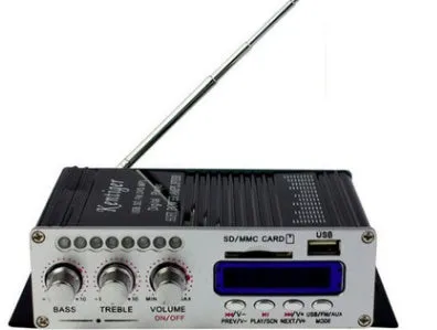 Kentiger502 amplifier with treble bass volume controls and FM radio USB SD MP3 playback