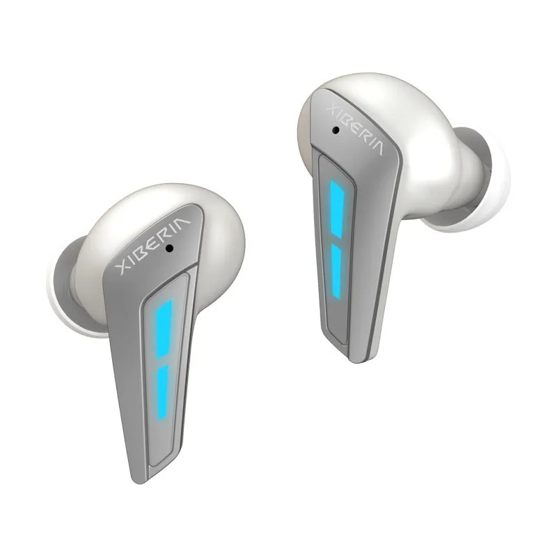 W2 True Wireless Gaming Bluetooth Headset in Grey with USB Type-C charging port