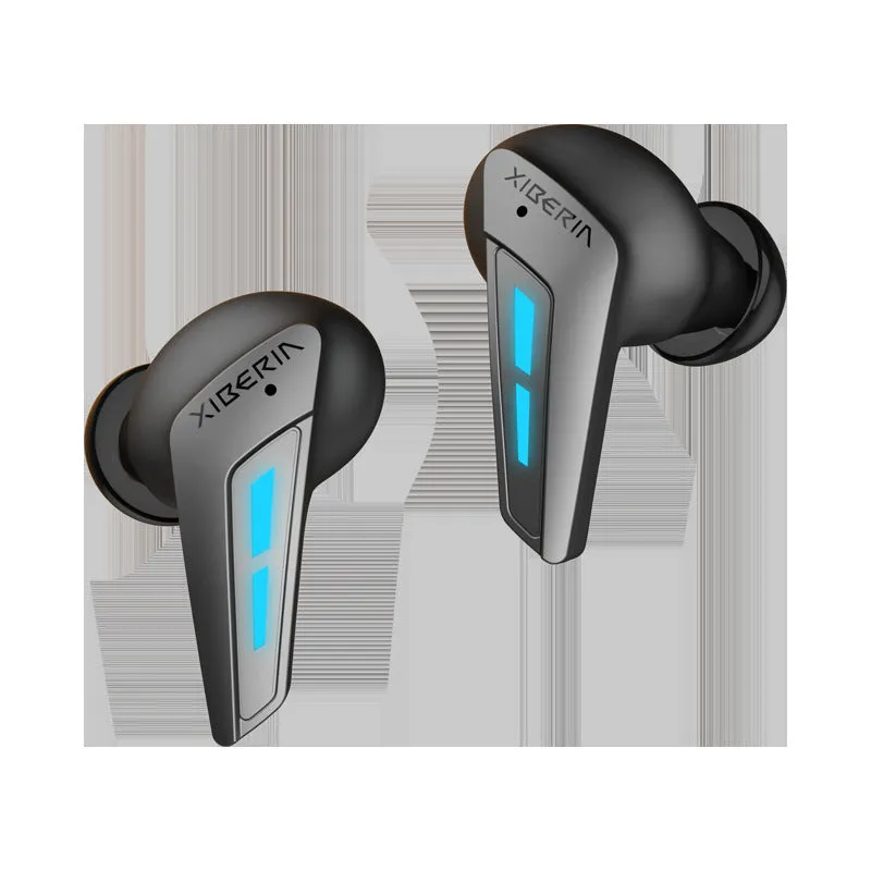 W2 True Wireless Gaming Bluetooth Headset in Grey with USB Type-C charging port