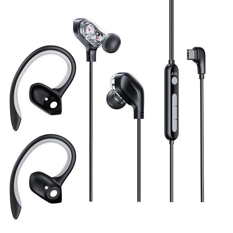 Baseus GAMO C18 Type-C gaming headset in dark black with 1.2-metre cable and dual sound mode control
