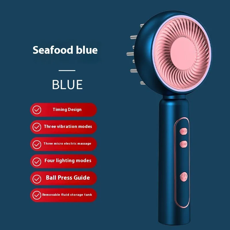 Scalp massage comb for oil control anti-itching in Starry Sky Gray blue and white 20cm size