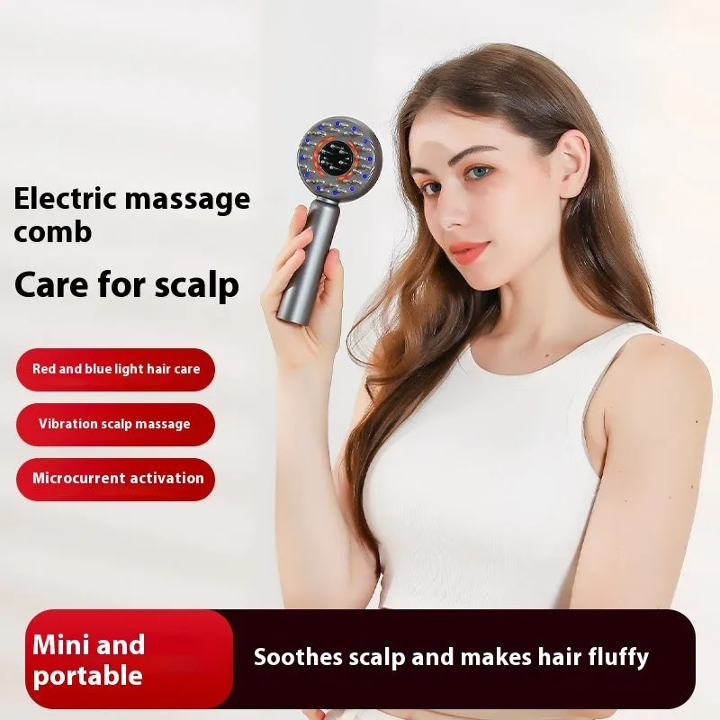 Scalp massage comb for oil control anti-itching in Starry Sky Gray blue and white 20cm size