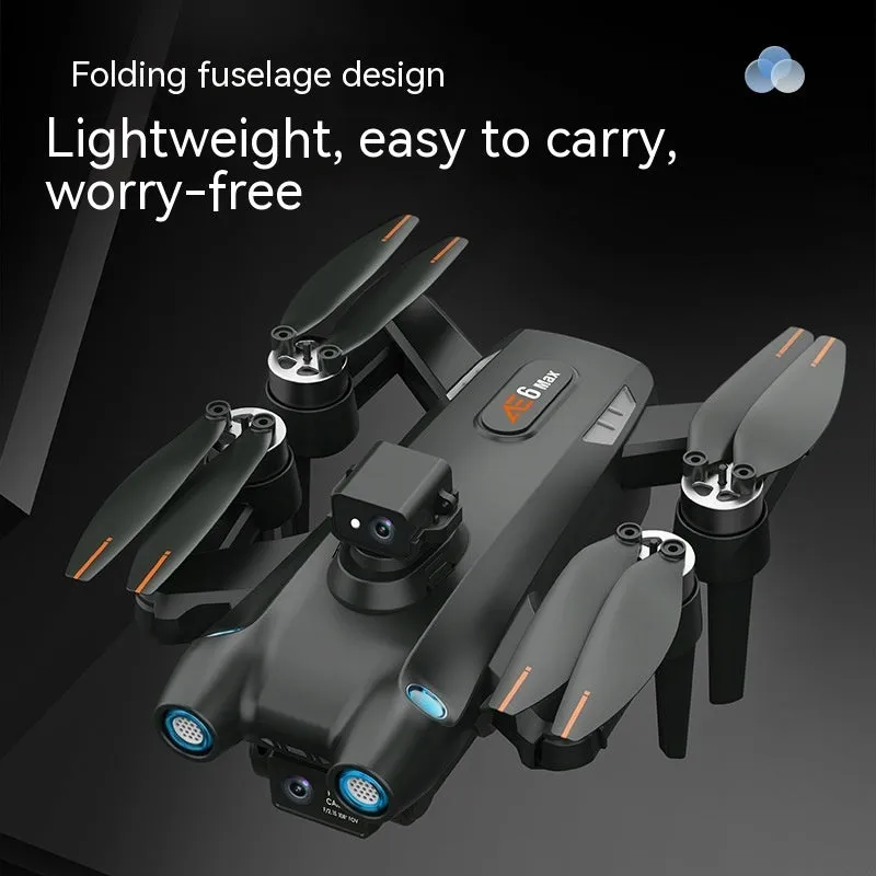 HD aerial photography GPS brushless motor drone with 8K camera, black, folding design