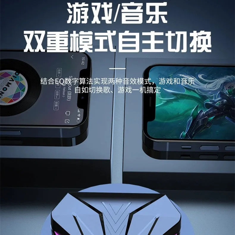 Wireless Bluetooth gaming headset in black, Bluetooth 5.3, 12mm speaker, low latency design