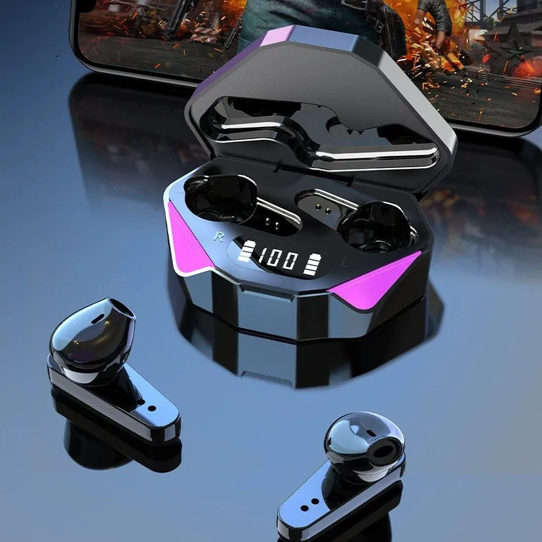Wireless Bluetooth gaming headset in black, Bluetooth 5.3, 12mm speaker, low latency design