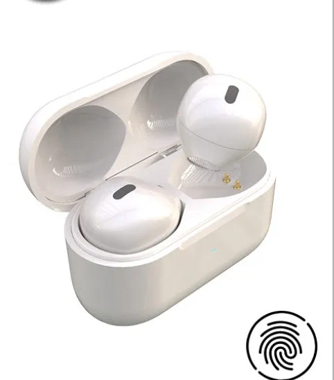 Mini invisible Bluetooth headset in skin colour, white, or pink with 9mm earpiece design.
