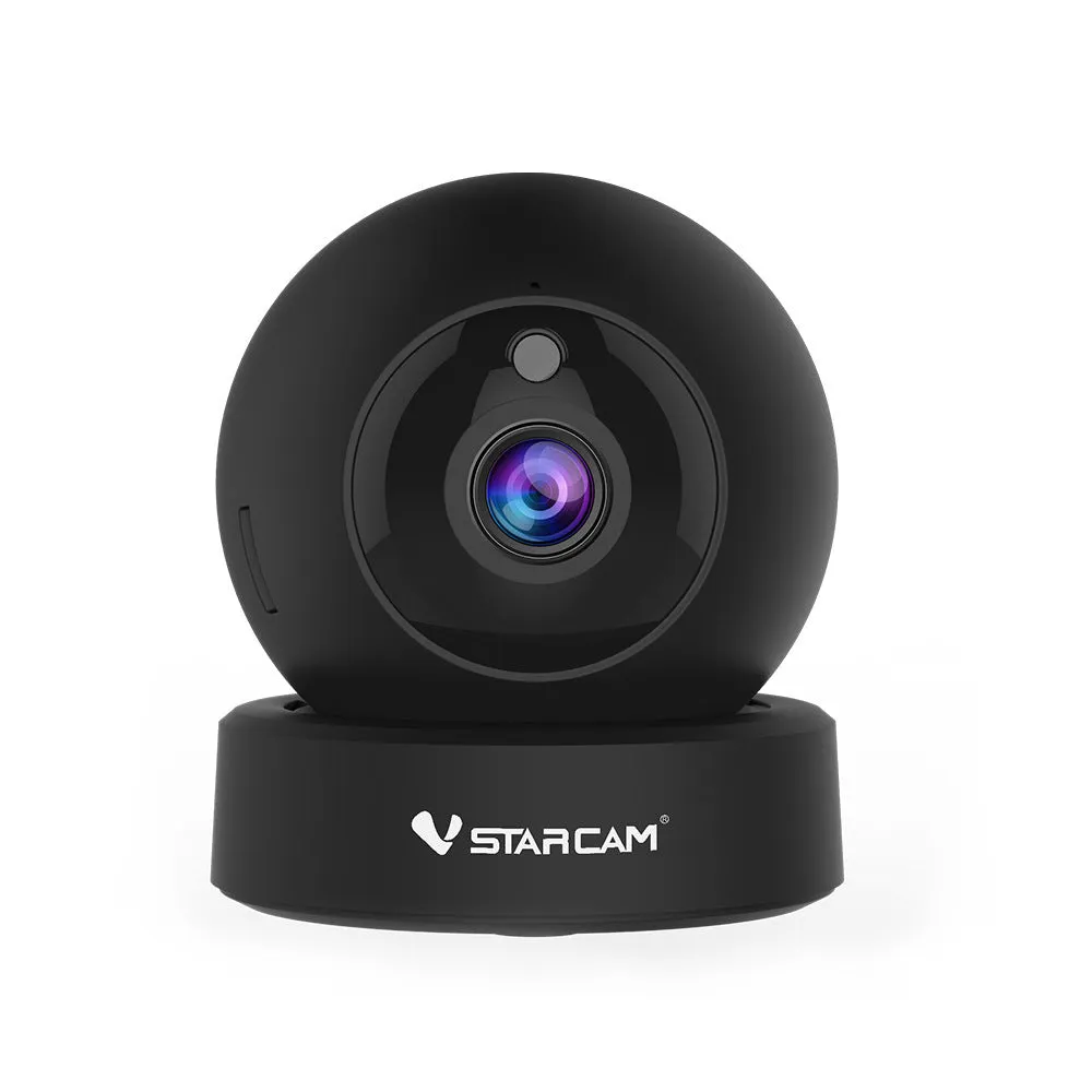 Black wireless surveillance camera G43S with 1080p 2MP sensor and 3.6mm lens for indoor outdoor security