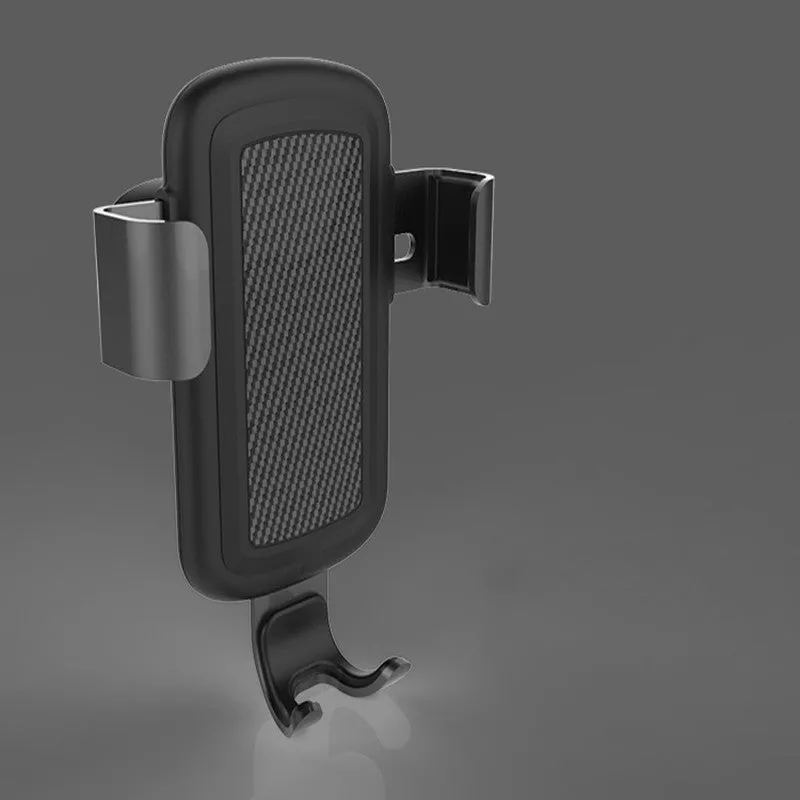 Black car wireless charger made from PVC and magnesium aluminium alloy on a car dashboard