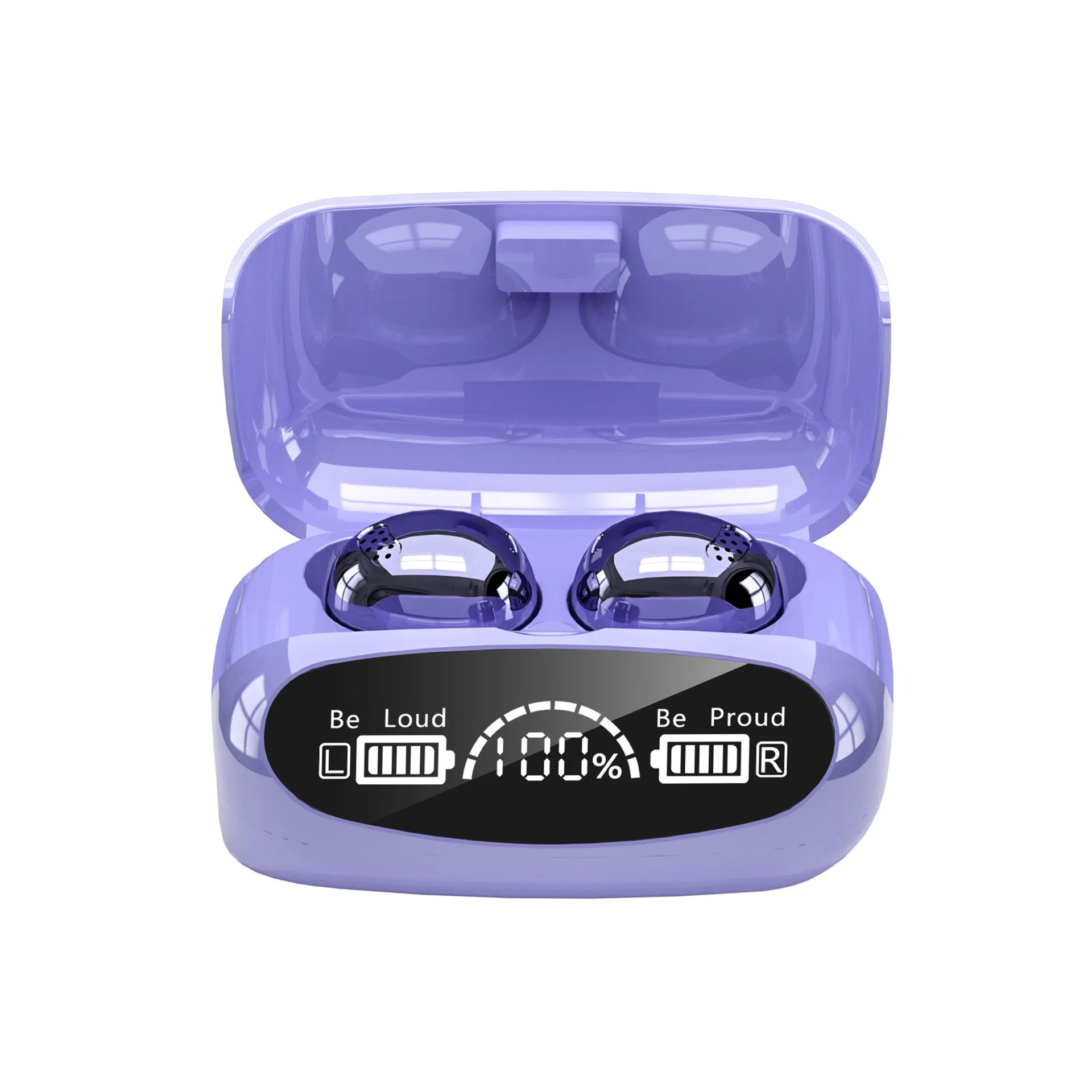 Low-latency Bluetooth headset in-ear gaming earbuds purple touch control