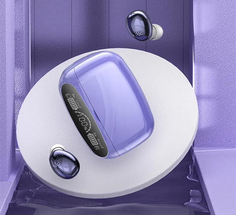 Low-latency Bluetooth headset in-ear gaming earbuds purple touch control
