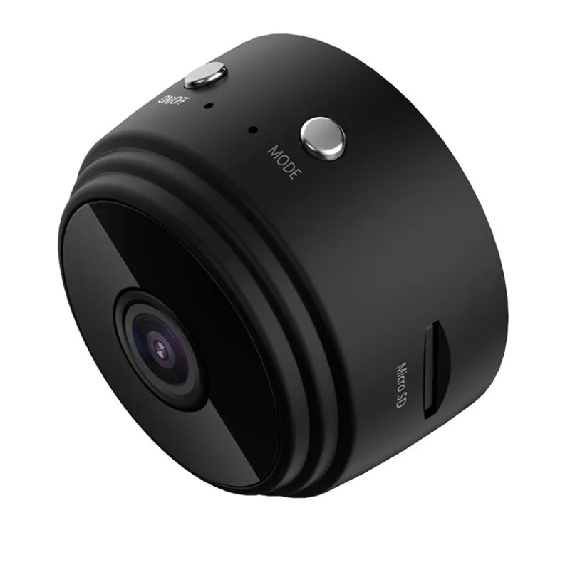 Small home WiFi remote high-definition night vision network camera in black with 3.6mm lens