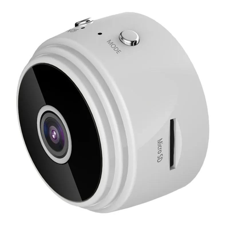 Small home WiFi remote high-definition night vision network camera in black with 3.6mm lens