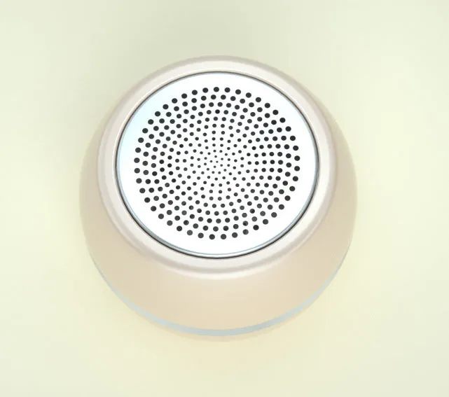 A5 portable mini Bluetooth speaker in blue with ABS case on outdoor table