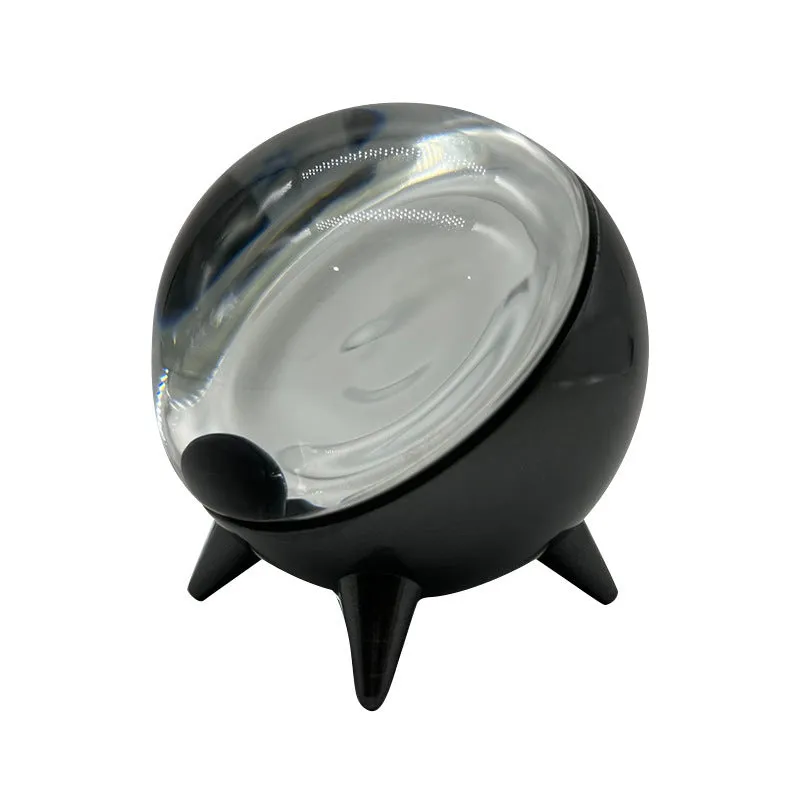 Creative Ball Magnetic Fluid Vibration Pickup in white with USB Type-C cable and built-in lighting