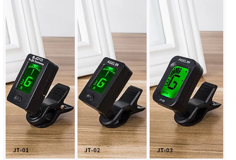 JOYO JT-01 electronic clip-on tuner for guitar ukulele bass violin, three style options, compact size