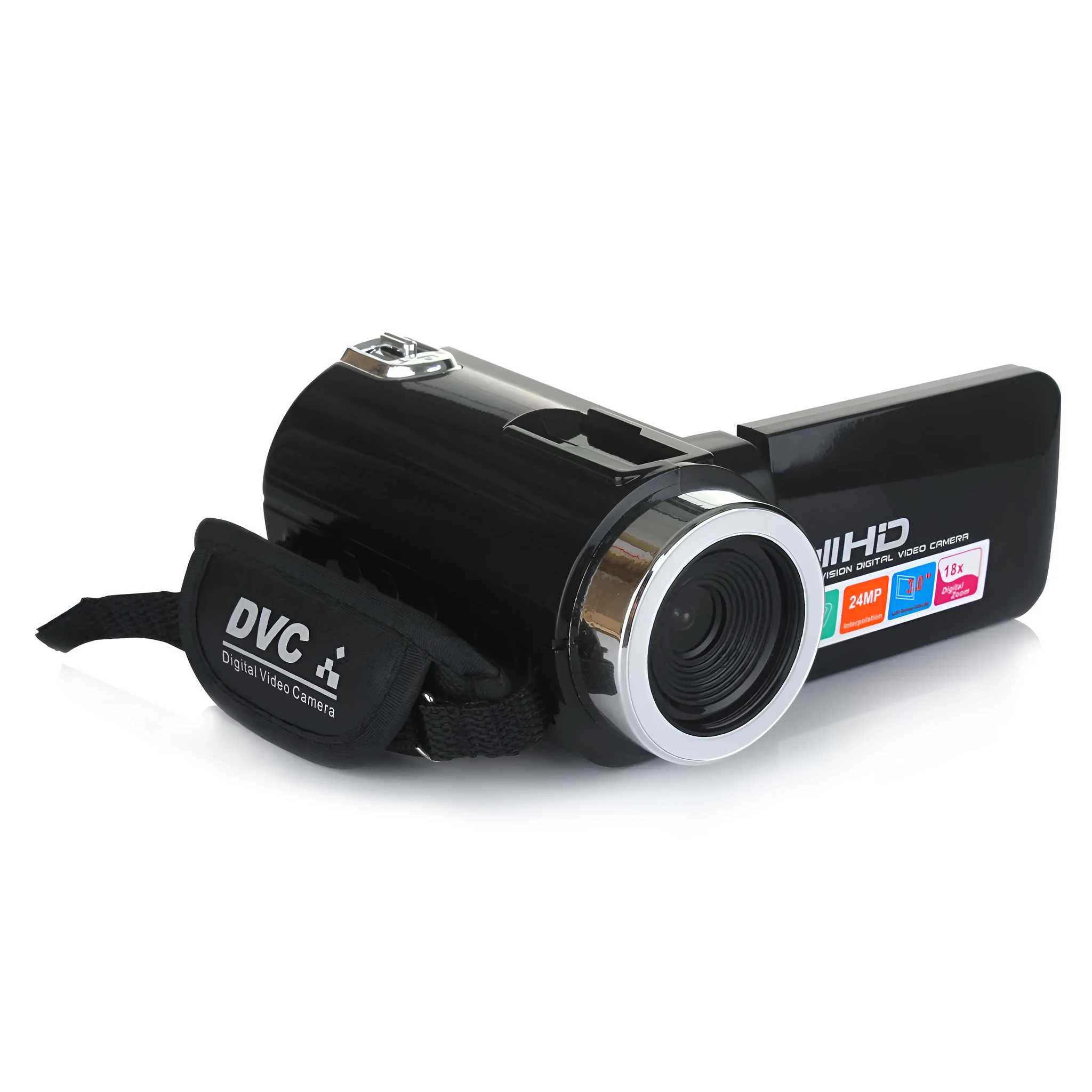 24MP digital camera with 3.0 inch LCD screen, 18x digital zoom, fixed lens