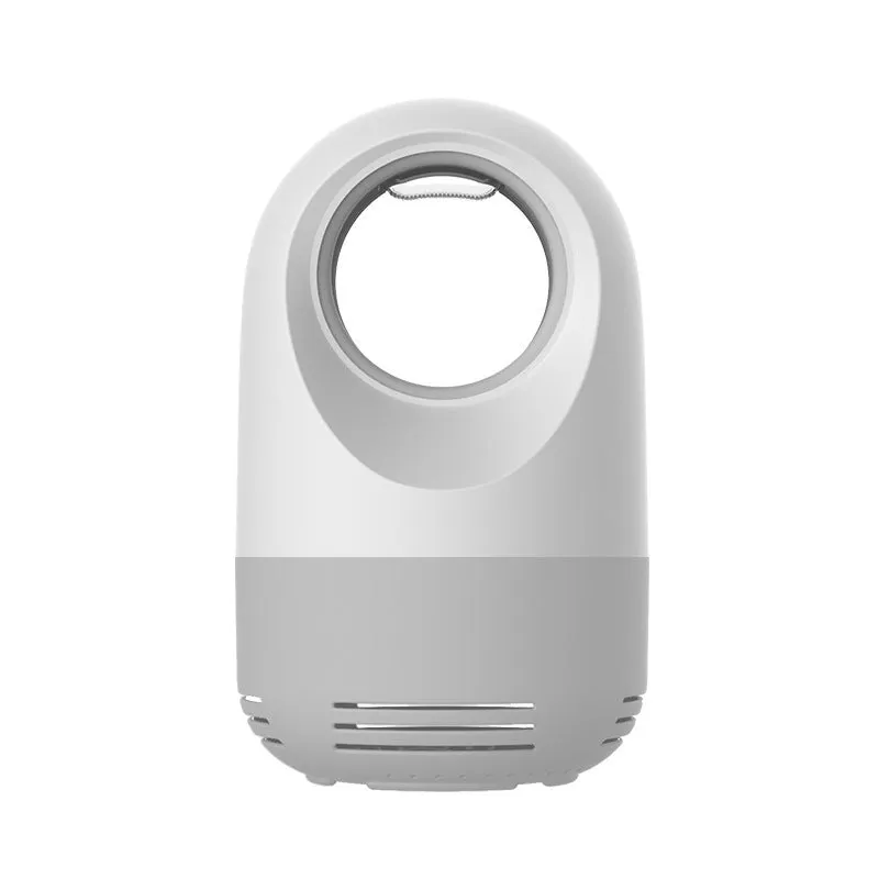 Photocatalyst mosquito killer lamp with bionic UV light and USB cable on desktop