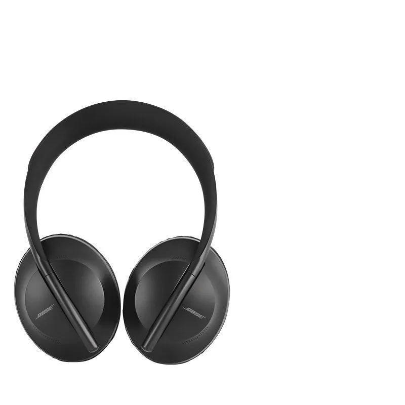 Wireless noise reduction bluetooth headset in Black with cushioned ear pads and adjustable headband