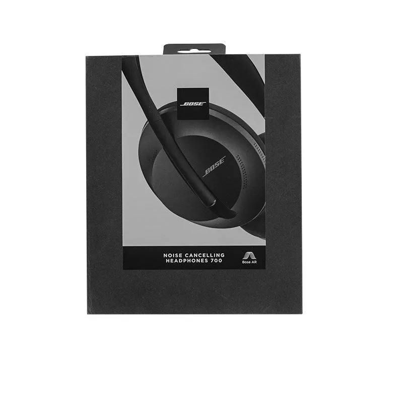 Wireless noise reduction bluetooth headset in Black with cushioned ear pads and adjustable headband