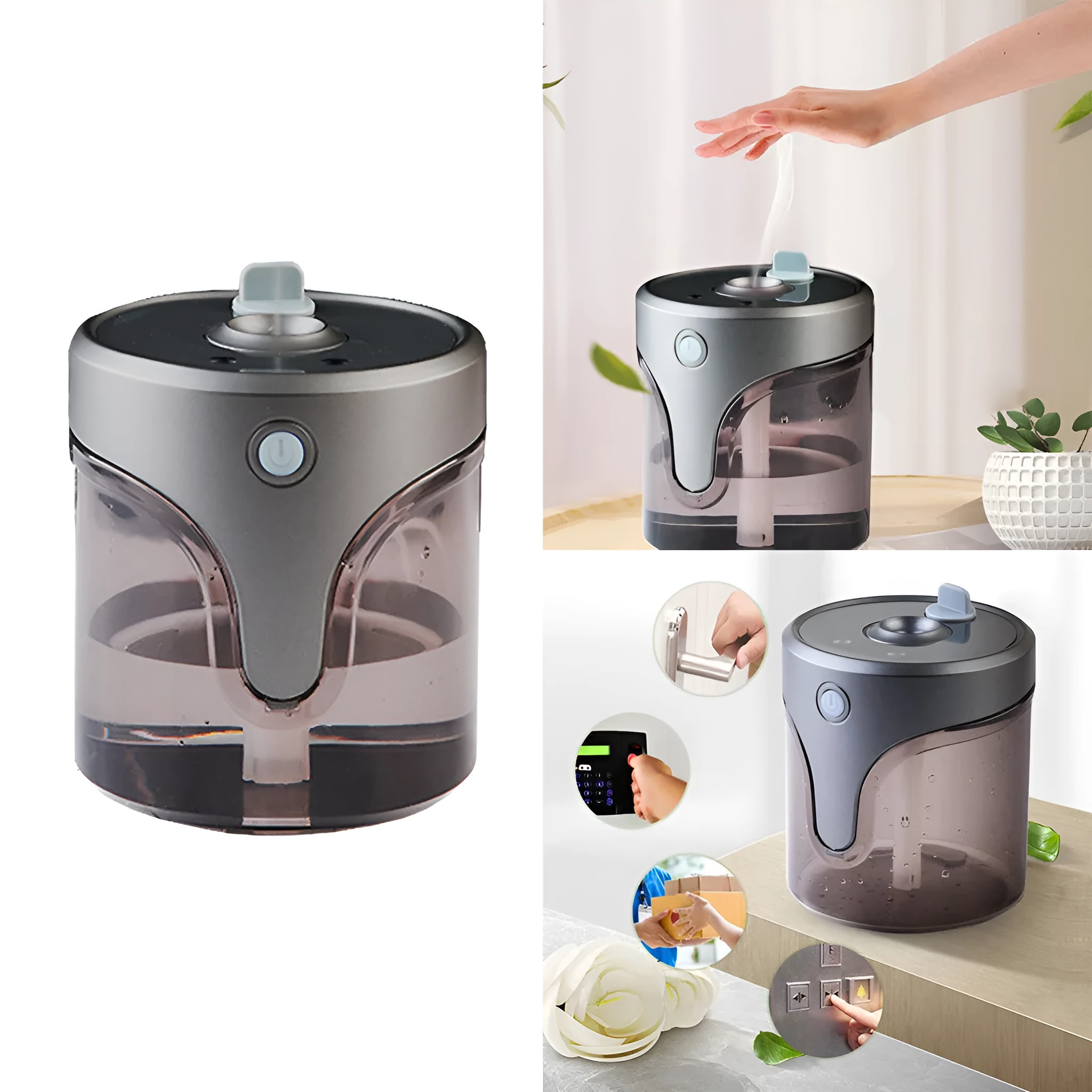 Automatic hands-free alcohol dispenser with 600ml transparent tank and infrared sensor