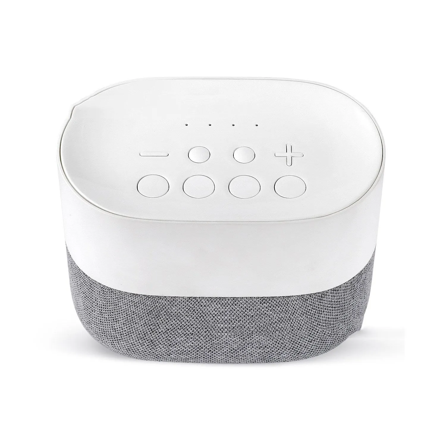 White noise speaker with 26 sounds, night light, and fabric finish, 142x86x126mm