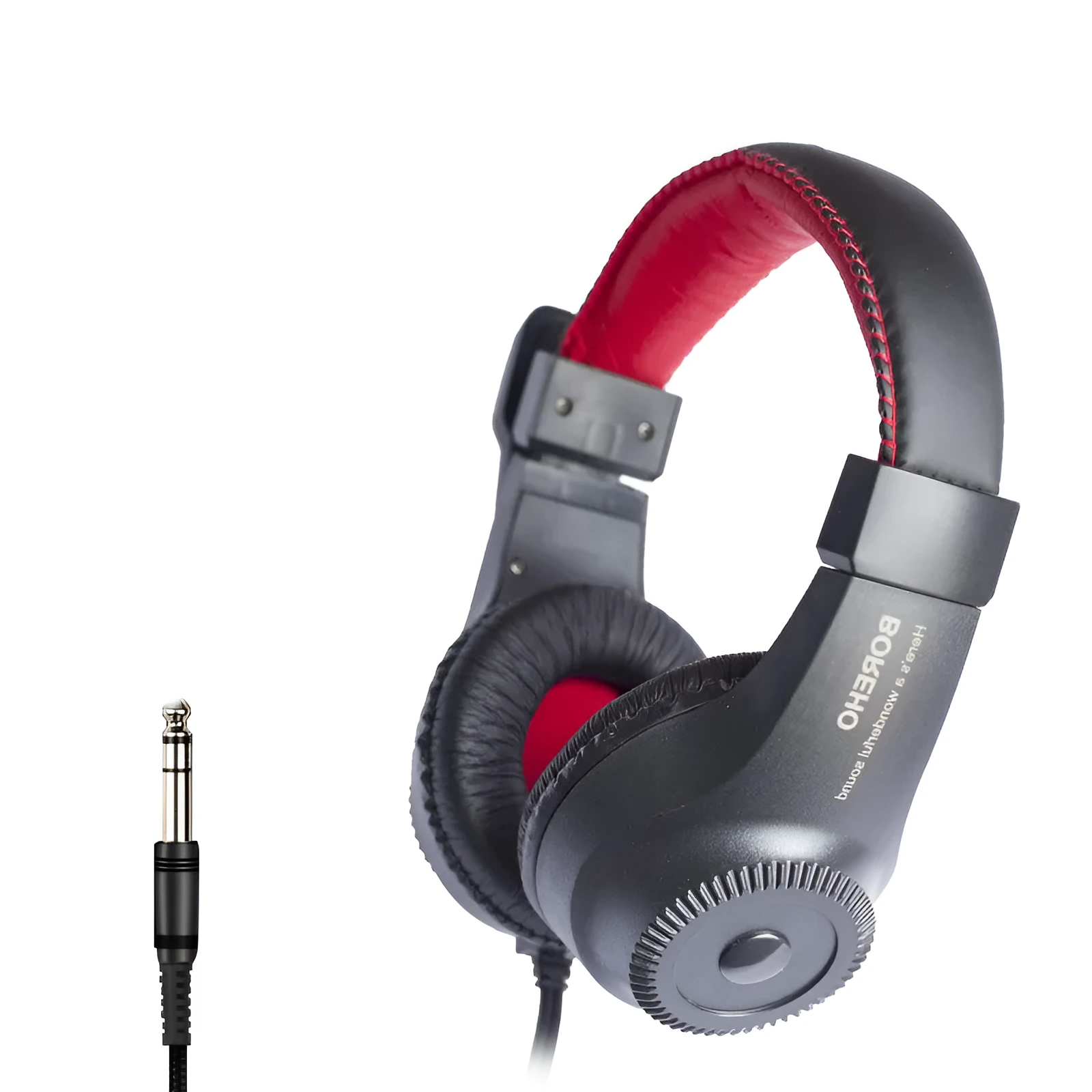 Electric piano headphones with 6.5mm plug in black, 40mm driver, 2.1m cable