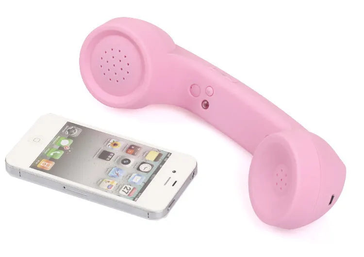 Bluetooth wireless retro microphone headset in black showing hanging ear design and microphone