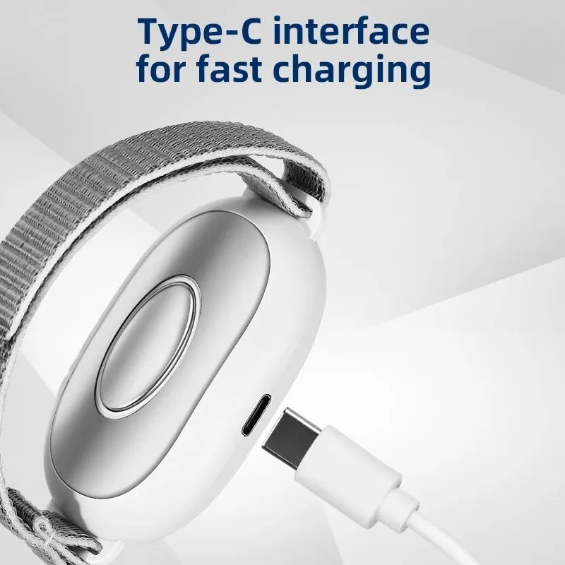 White sleep aid device with handheld remote control showing 20 gear settings and USB charging port