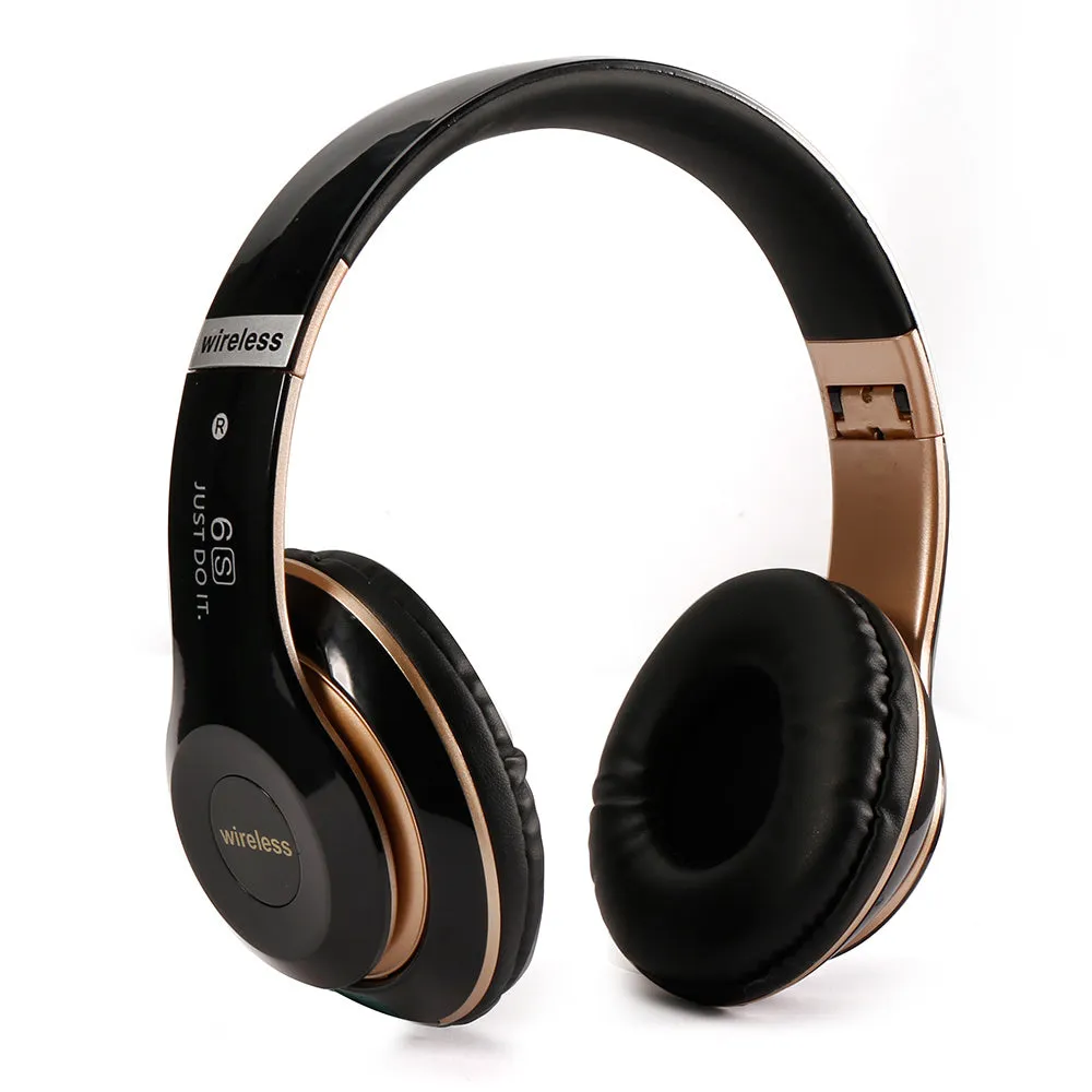 Wireless Bluetooth headset head-mounted design in Black with 10-metre range Bluetooth 4.2