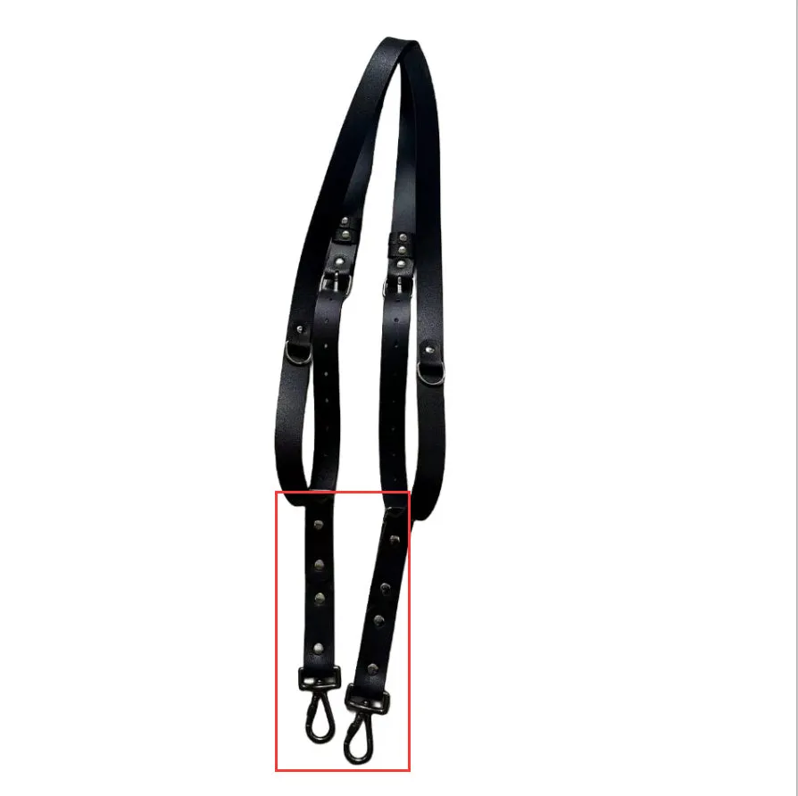 Leather camera strap lanyard with pin buckle in multiple colour options including red and black