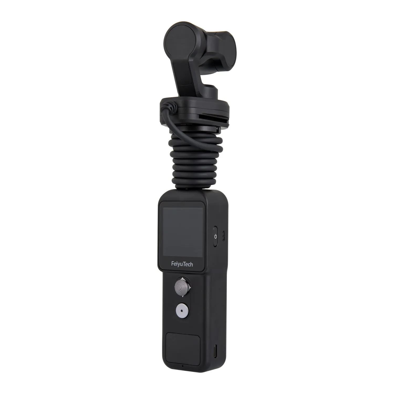 Feiyu Pocket2S pocket gimbal camera with magnetic suction base in black, 4K HD, aviation aluminium alloy