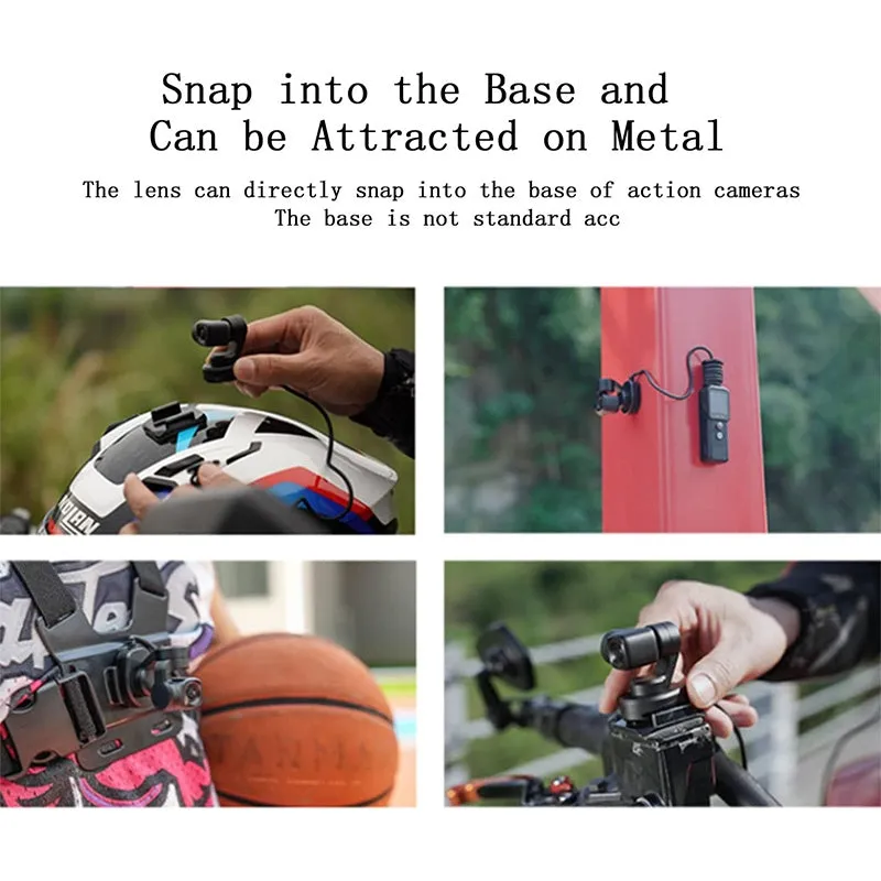 Feiyu Pocket2S pocket gimbal camera with magnetic suction base in black, 4K HD, aviation aluminium alloy
