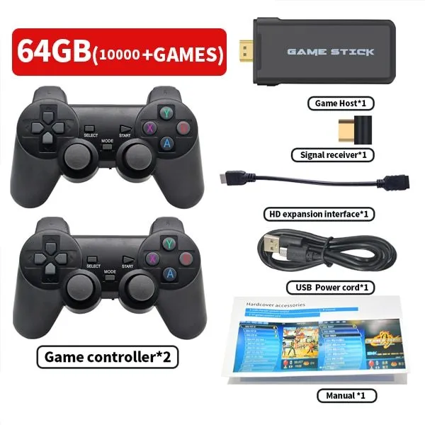Explosive 2.4G Doubles Y2HDMAX game console with two wireless controllers and 4K HD output in Army Green