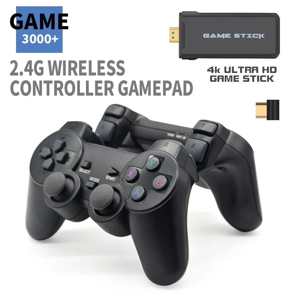 Explosive 2.4G Doubles Y2HDMAX game console with two wireless controllers and 4K HD output in Army Green