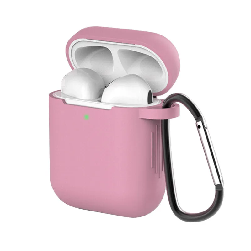 Silicone clamshell protective cover for Apple AirPods 1st and 2nd generation charging case