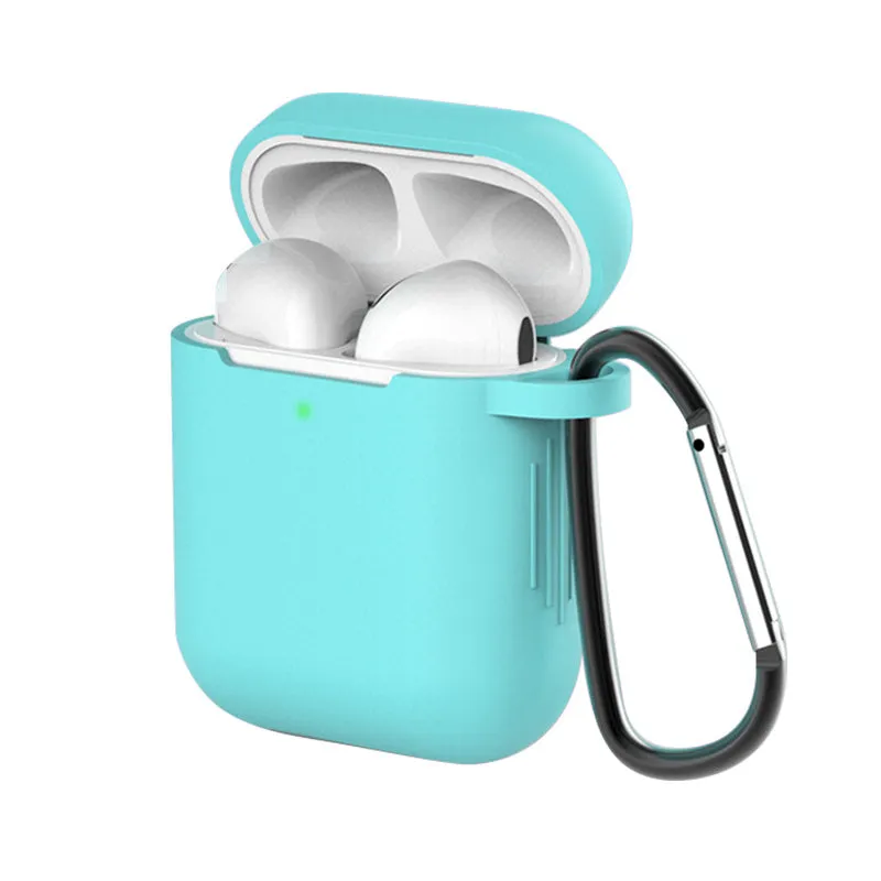 Silicone clamshell protective cover for Apple AirPods 1st and 2nd generation charging case