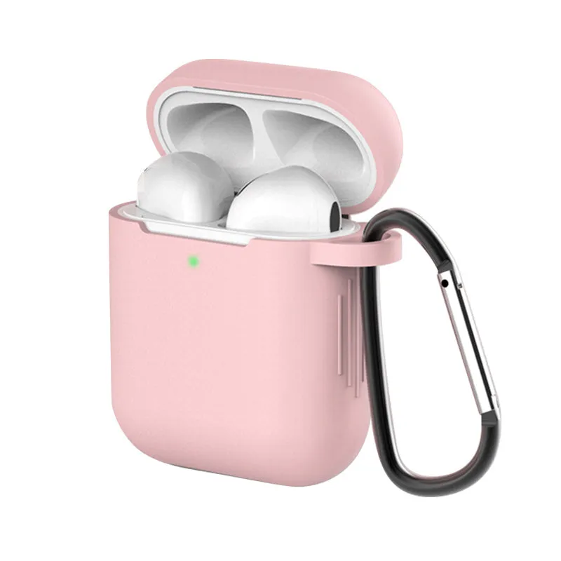 Silicone clamshell protective cover for Apple AirPods 1st and 2nd generation charging case