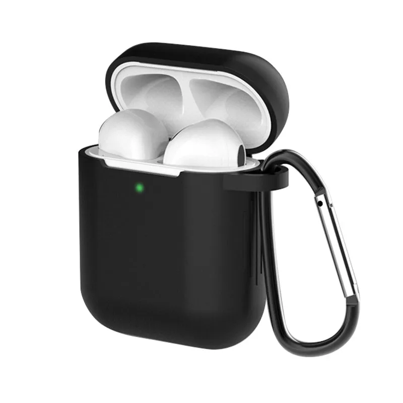Silicone clamshell protective cover for Apple AirPods 1st and 2nd generation charging case