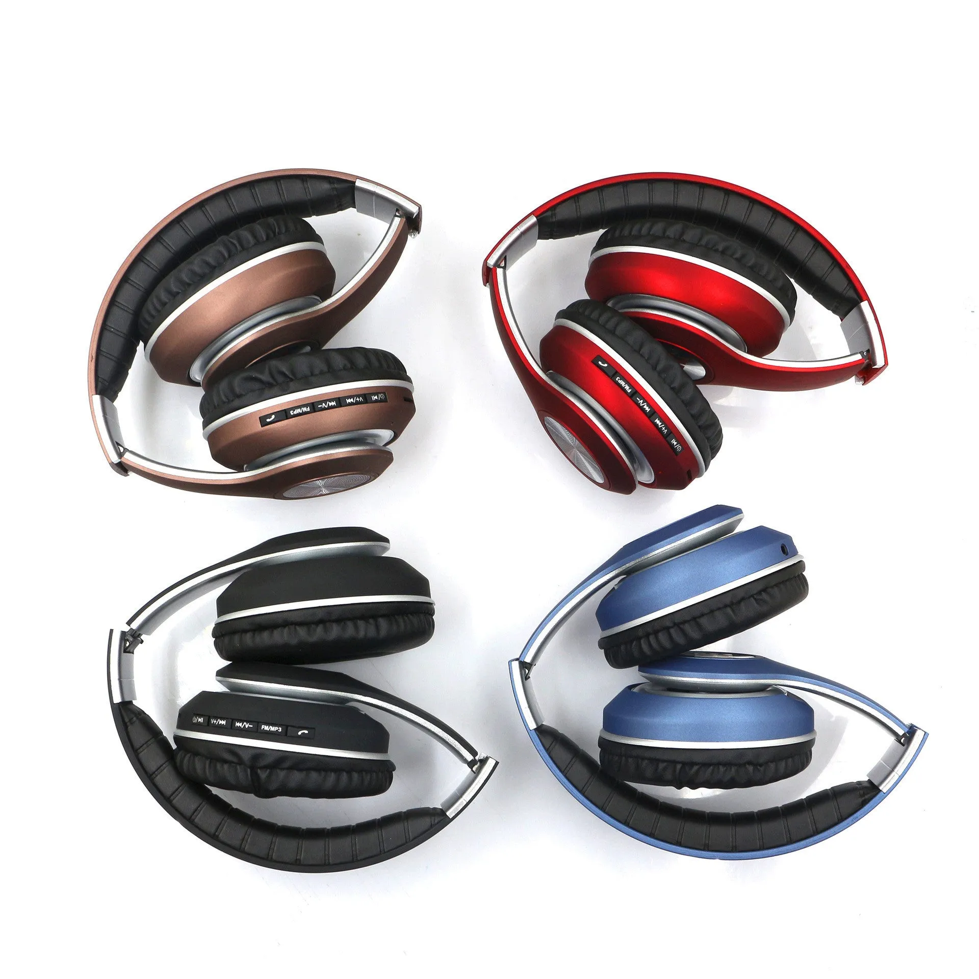 Private Mode 5.0 folding wireless stereo headphones with Bluetooth 5.0 in black, 200mAh battery, head-mounted