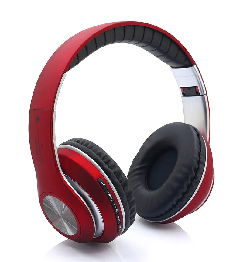 Private Mode 5.0 folding wireless stereo headphones with Bluetooth 5.0 in black, 200mAh battery, head-mounted