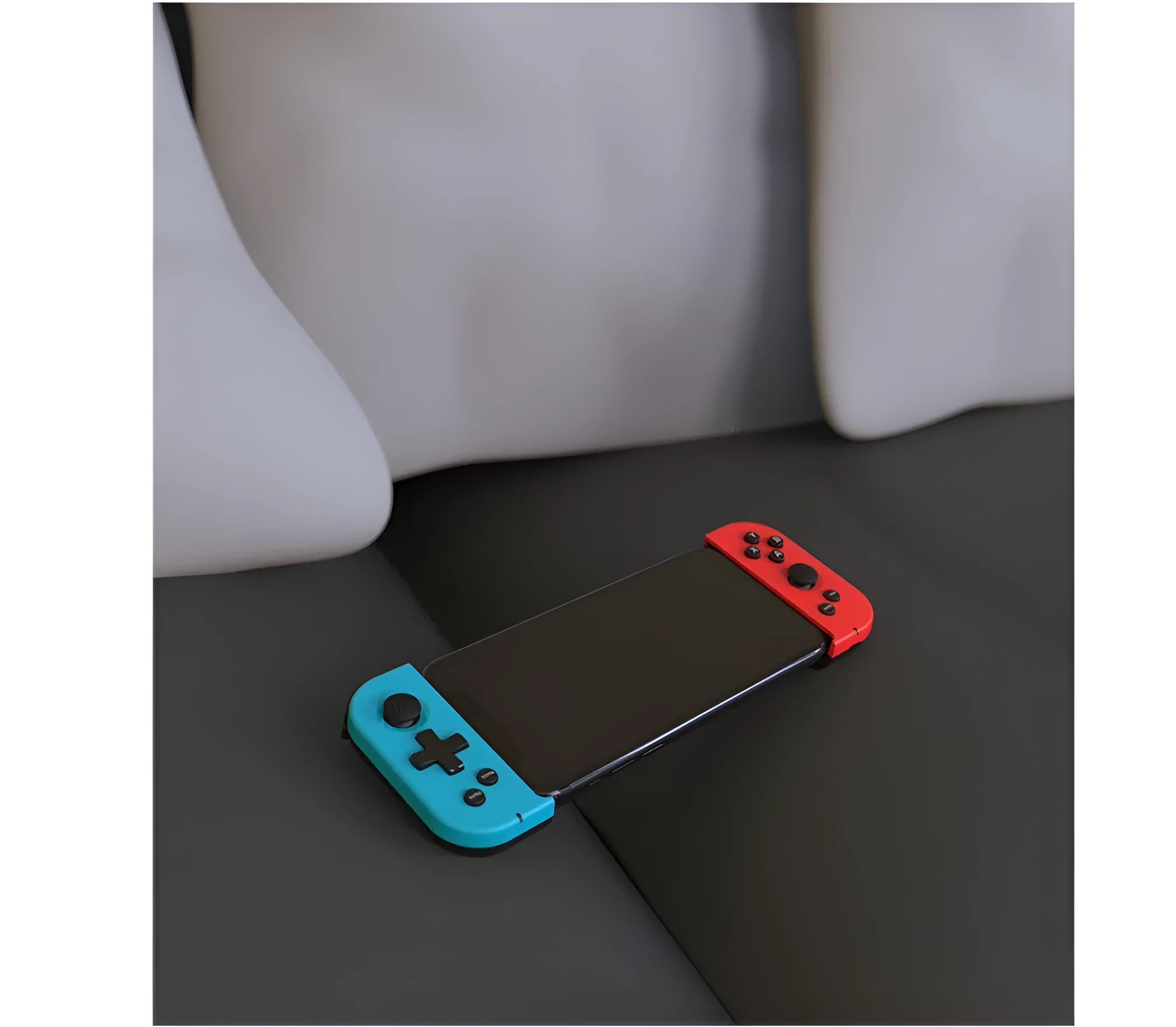 X6 wireless Bluetooth 4.0 telescopic game controller with 19 keys, red and blue colour, for PUBG Mobile on Android and iPhone