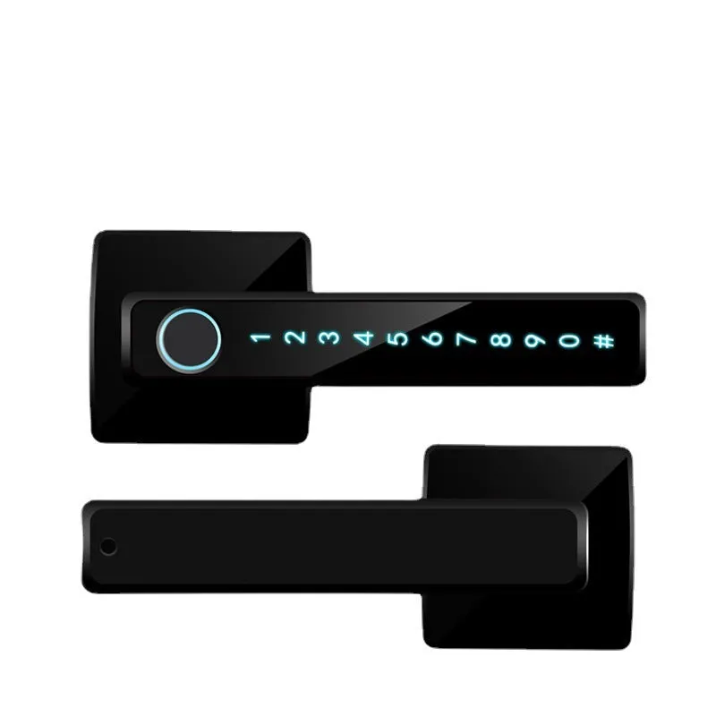 Smart Bluetooth fingerprint lock N1TY in Graffiti Bluetooth colour for wooden doors with Tuya app control and 150 fingerprint storage