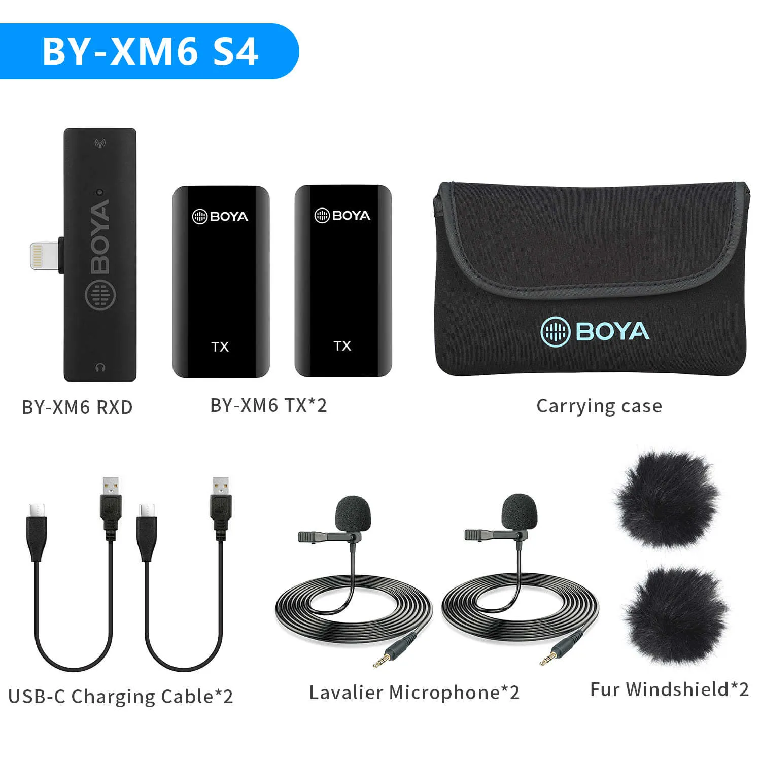 BY-XM6 clip-on wireless microphone transmitter for mobile phone SLR camera recording