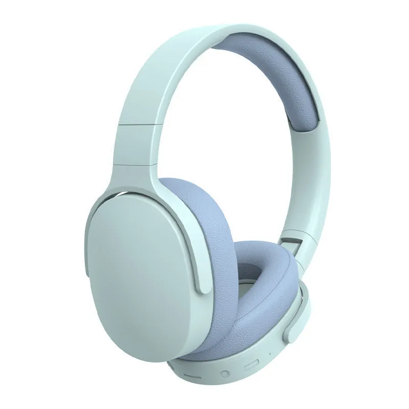 Wireless Bluetooth headset stereo denoise 40mm speaker 10-hour battery 5 colours Green Blue Apricot Pink Grey